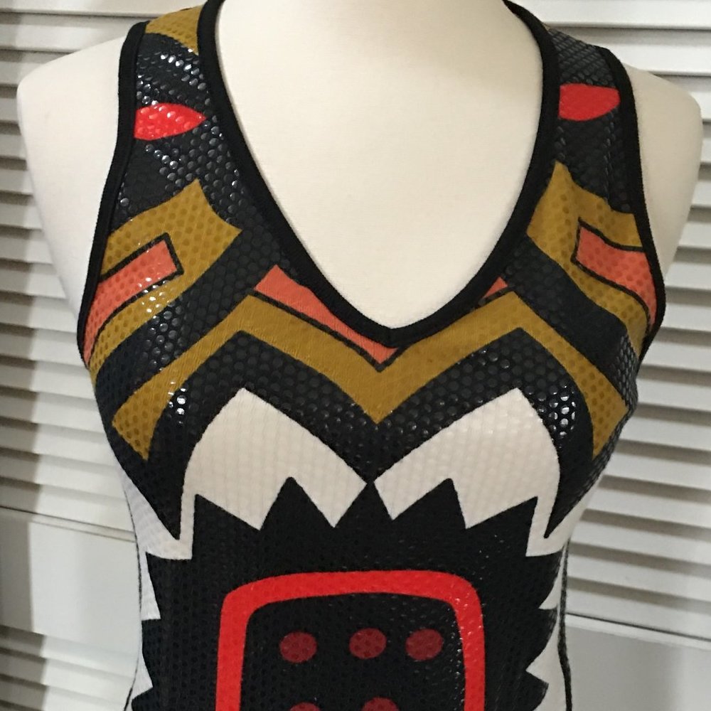 Super Nice Custo Barcelona Racer Back Tank Top, Size Small